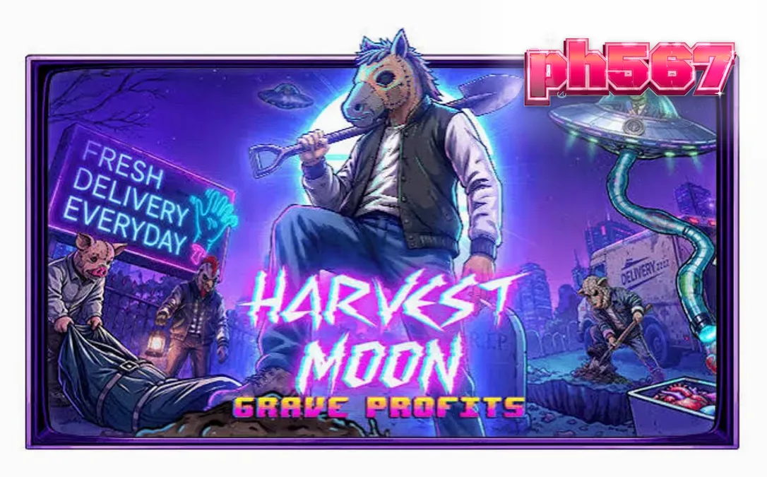Harvest Moon Grave Profits slot game interface